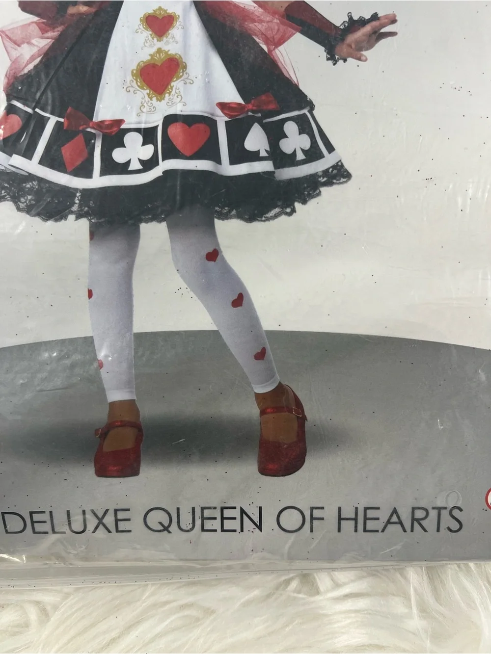 California Costumes Deluxe Queen of Hearts Kids Costume Red, Black, White M 8-10